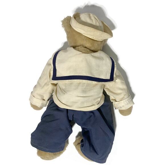 Vintage WWII Teddy Bear Sailor With Dixie Hat and Cracker Jack Uniform 17I - Picture 2 of 9